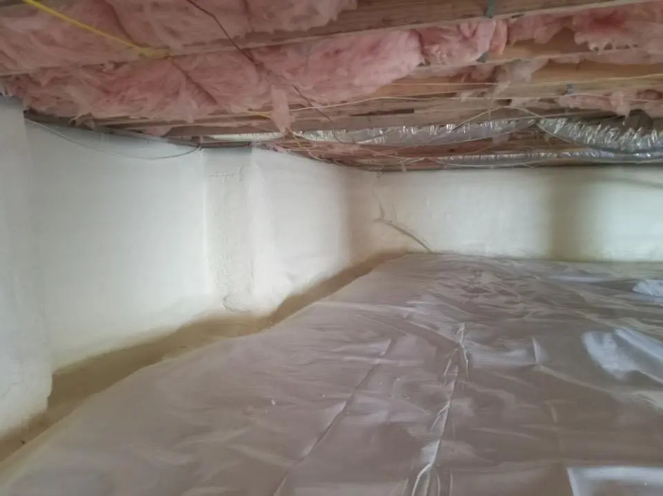 Crawl space encapsulation with closed-cell spray foam for Attic Insulation in Dry Run